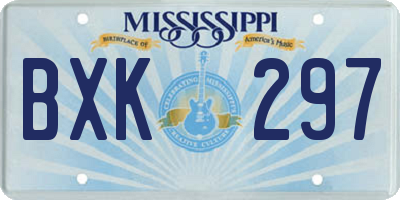 MS license plate BXK297