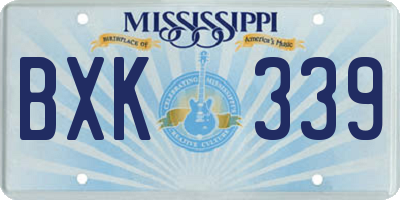 MS license plate BXK339