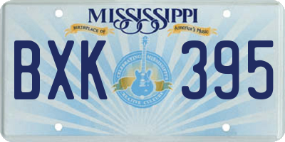 MS license plate BXK395