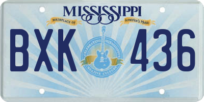 MS license plate BXK436
