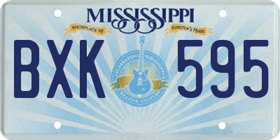 MS license plate BXK595