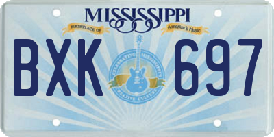 MS license plate BXK697