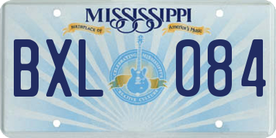MS license plate BXL084