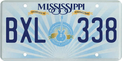 MS license plate BXL338