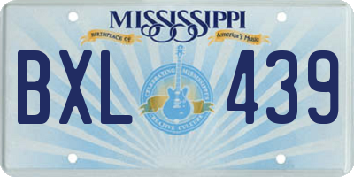 MS license plate BXL439