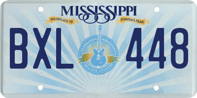 MS license plate BXL448