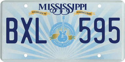 MS license plate BXL595