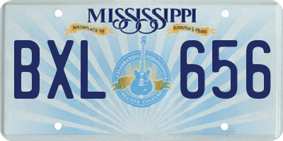 MS license plate BXL656