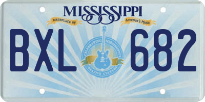 MS license plate BXL682