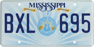 MS license plate BXL695