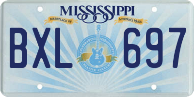 MS license plate BXL697