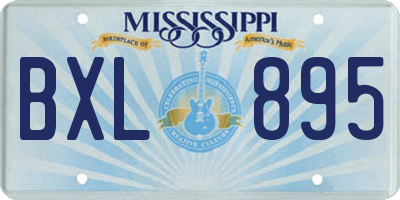 MS license plate BXL895
