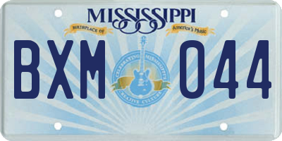 MS license plate BXM044