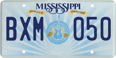 MS license plate BXM050
