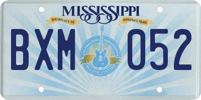 MS license plate BXM052