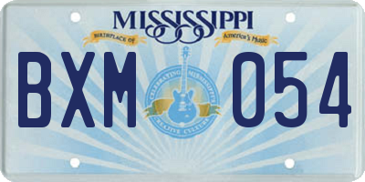 MS license plate BXM054