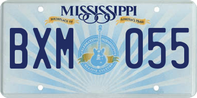 MS license plate BXM055