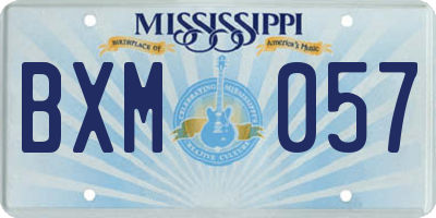 MS license plate BXM057