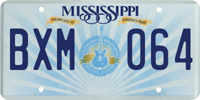 MS license plate BXM064