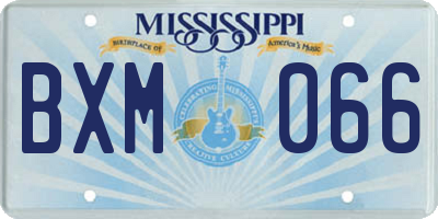 MS license plate BXM066