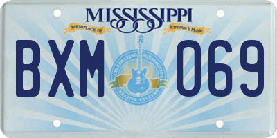 MS license plate BXM069