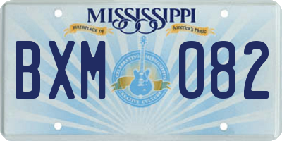 MS license plate BXM082