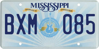 MS license plate BXM085