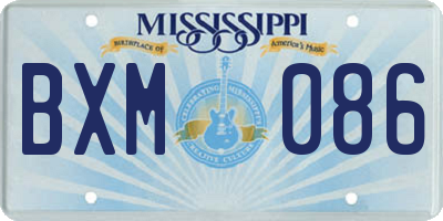 MS license plate BXM086