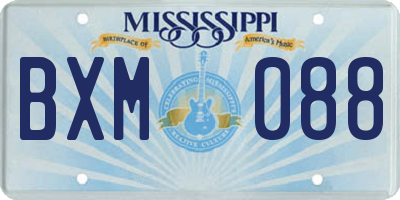 MS license plate BXM088