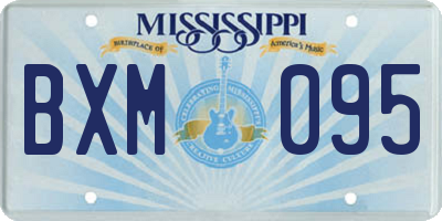MS license plate BXM095