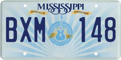 MS license plate BXM148