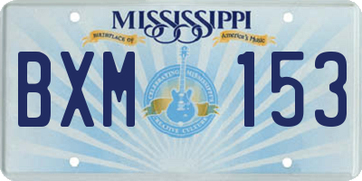 MS license plate BXM153