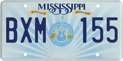 MS license plate BXM155