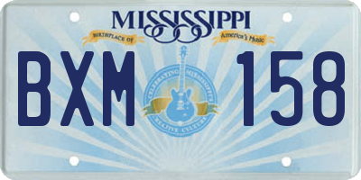 MS license plate BXM158