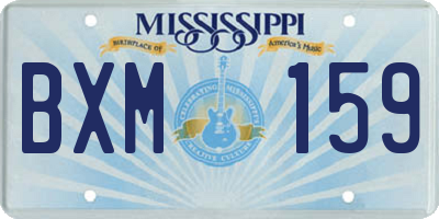 MS license plate BXM159