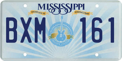 MS license plate BXM161