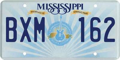 MS license plate BXM162