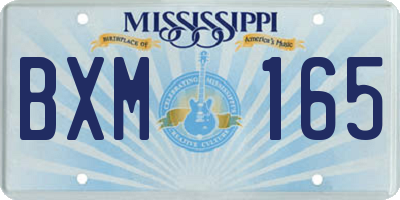 MS license plate BXM165