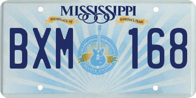 MS license plate BXM168
