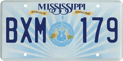MS license plate BXM179