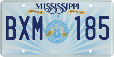 MS license plate BXM185
