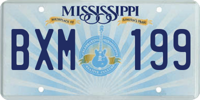 MS license plate BXM199