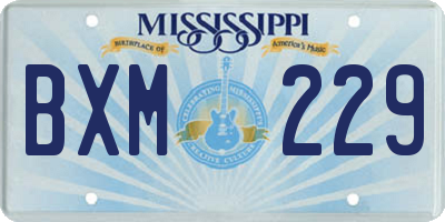 MS license plate BXM229