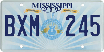 MS license plate BXM245
