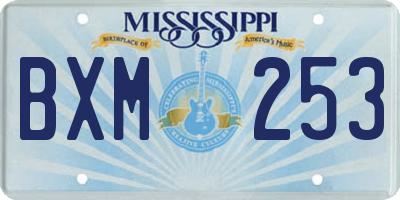 MS license plate BXM253