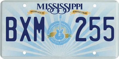 MS license plate BXM255