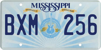 MS license plate BXM256