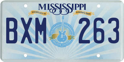MS license plate BXM263