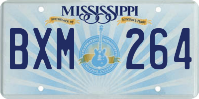 MS license plate BXM264