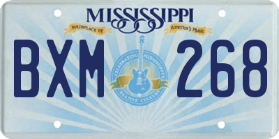 MS license plate BXM268